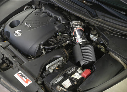 HPS Performance Air Intake Kit with Heat Shield, Red, 2009-2014 Nissan Maxima V6 3.5L
