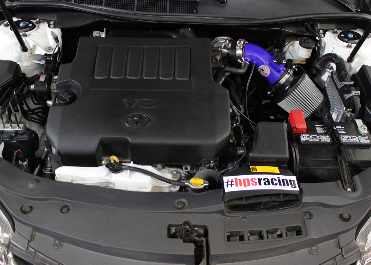 HPS Performance Air Intake Kit with Heat Shield, Blue, 07-17 Toyota Camry/ 09-16 Venza 3.5L V6