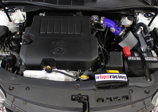 HPS Performance Air Intake Kit with Heat Shield, Blue, 07-17 Toyota Camry/ 09-16 Venza 3.5L V6