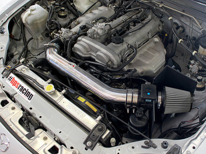 HPS Performance Air Intake Kit with Heat Shield, Polished, 1999-2005 Mazda Miata 1.8L Non Turbo