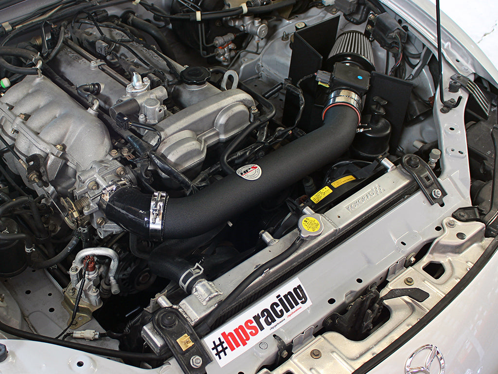 HPS Performance Air Intake Kit with Heat Shield, Black, 1999-2005 Mazda Miata 1.8L Non Turbo