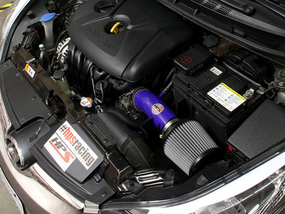 HPS Performance Air Intake Kit with Heat Shield, Blue, 827-538BL