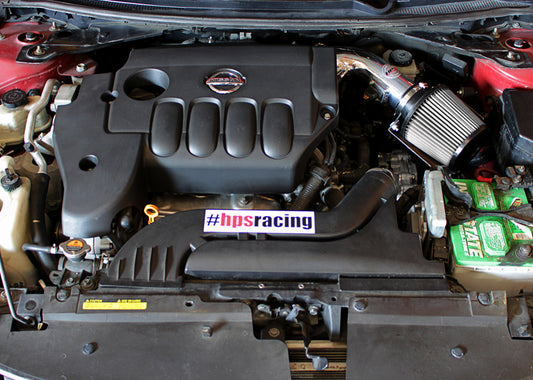 HPS Performance Air Intake Kit with Heat Shield, Polished, 07-12 Nissan Altima/ 08-13 Nissan Altima Coupe 2.5L 4Cyl
