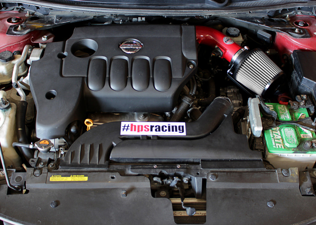 HPS Performance Air Intake Kit with Heat Shield, Red, 07-12 Nissan Altima/ 08-13 Nissan Altima Coupe 2.5L 4Cyl