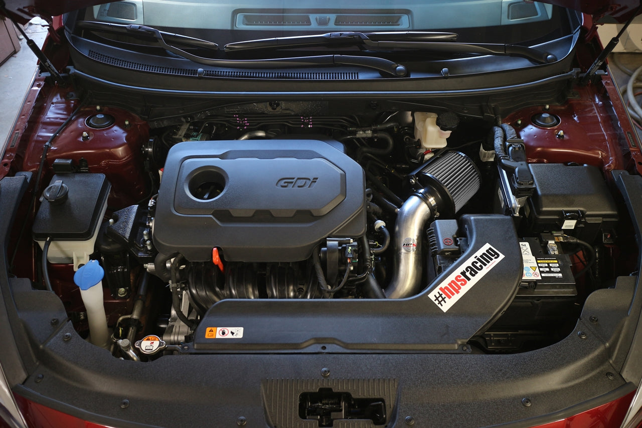 HPS Performance Air Intake Kit with Heat Shield, Polished, 827-549P