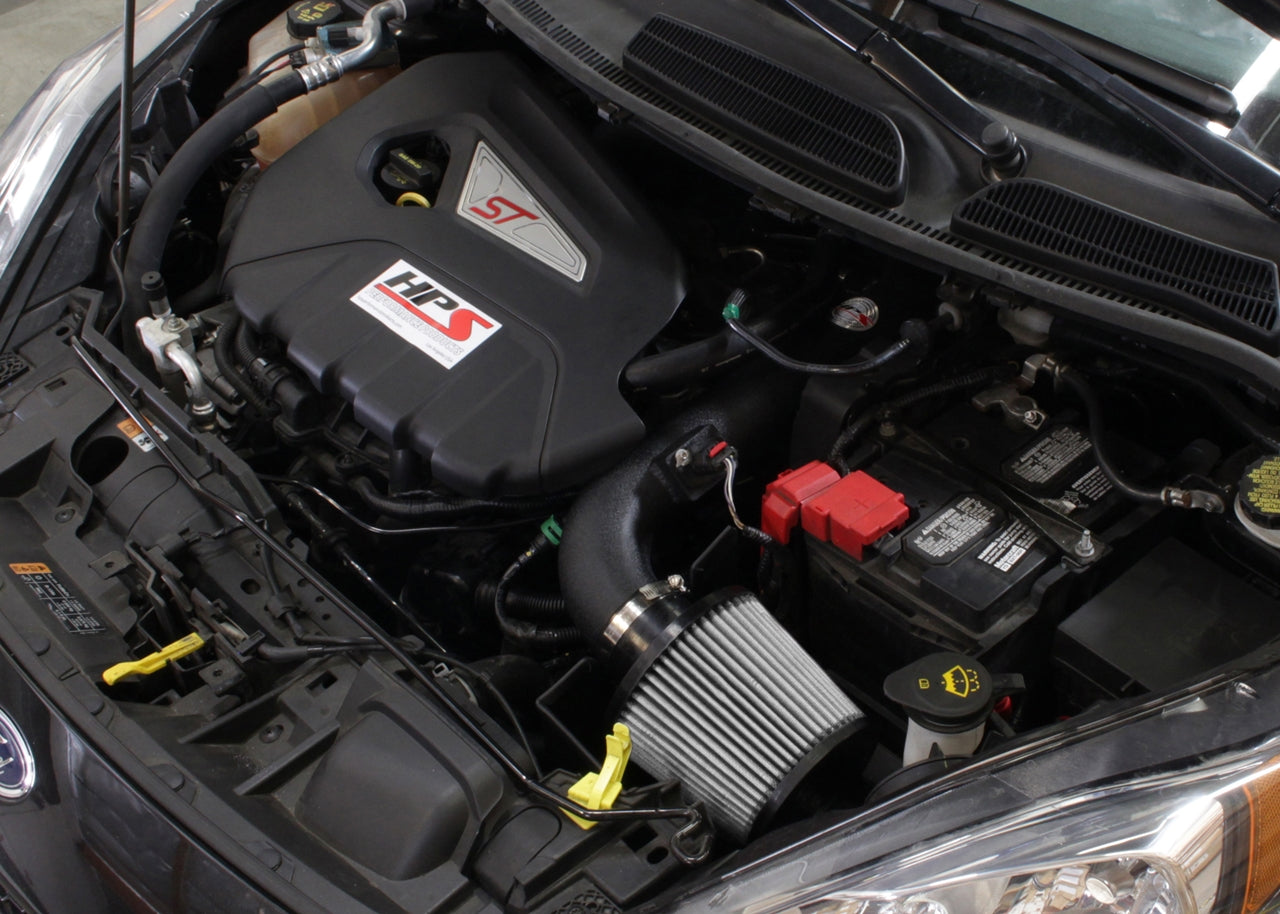 HPS Performance Air Intake Kit with Heat Shield, Black, 2014-2015 Ford Fiesta ST 1.6L Turbo