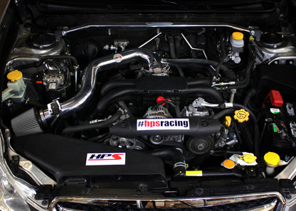 HPS Performance Air Intake Kit with Heat Shield, Polished, 10-12 Subaru Legacy/ Outback 2.5L Non Turbo