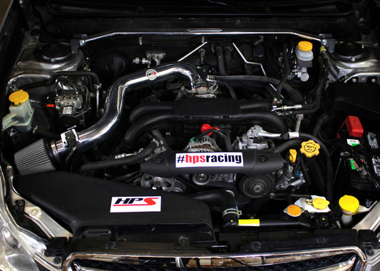 HPS Performance Air Intake Kit with Heat Shield, Polished, 10-12 Subaru Legacy/ Outback 2.5L Non Turbo