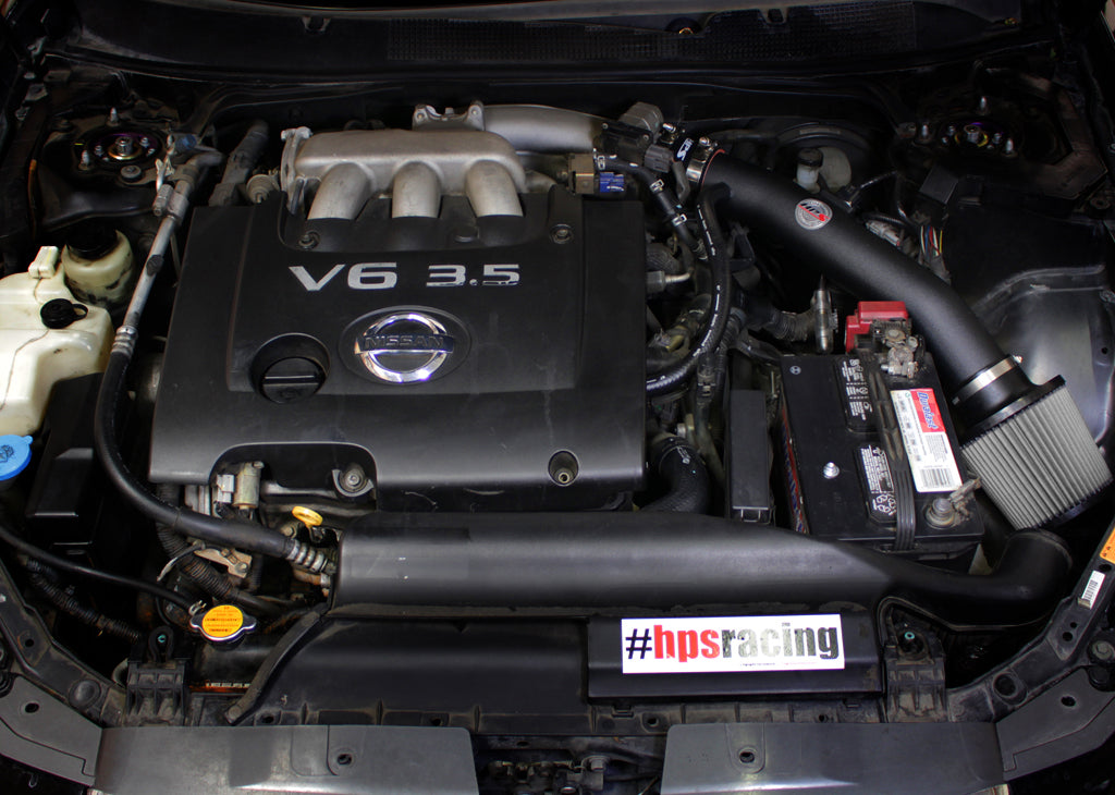 HPS Performance Air Intake Kit with Heat Shield, Black, 04-06 Nissan Altima/ 04-08 Nissan Maxima V6 3.5L