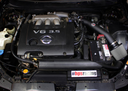 HPS Performance Air Intake Kit with Heat Shield, Black, 04-06 Nissan Altima/ 04-08 Nissan Maxima V6 3.5L
