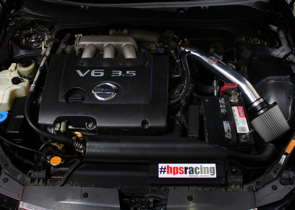 HPS Performance Air Intake Kit with Heat Shield, Blue, 04-06 Nissan Altima/ 04-08 Nissan Maxima V6 3.5L