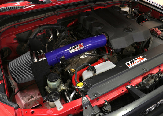 HPS Performance Air Intake Kit with Heat Shield, Blue, 10-24 Toyota 4Runner/ 10-14 FJ Cruiser 4.0L V6