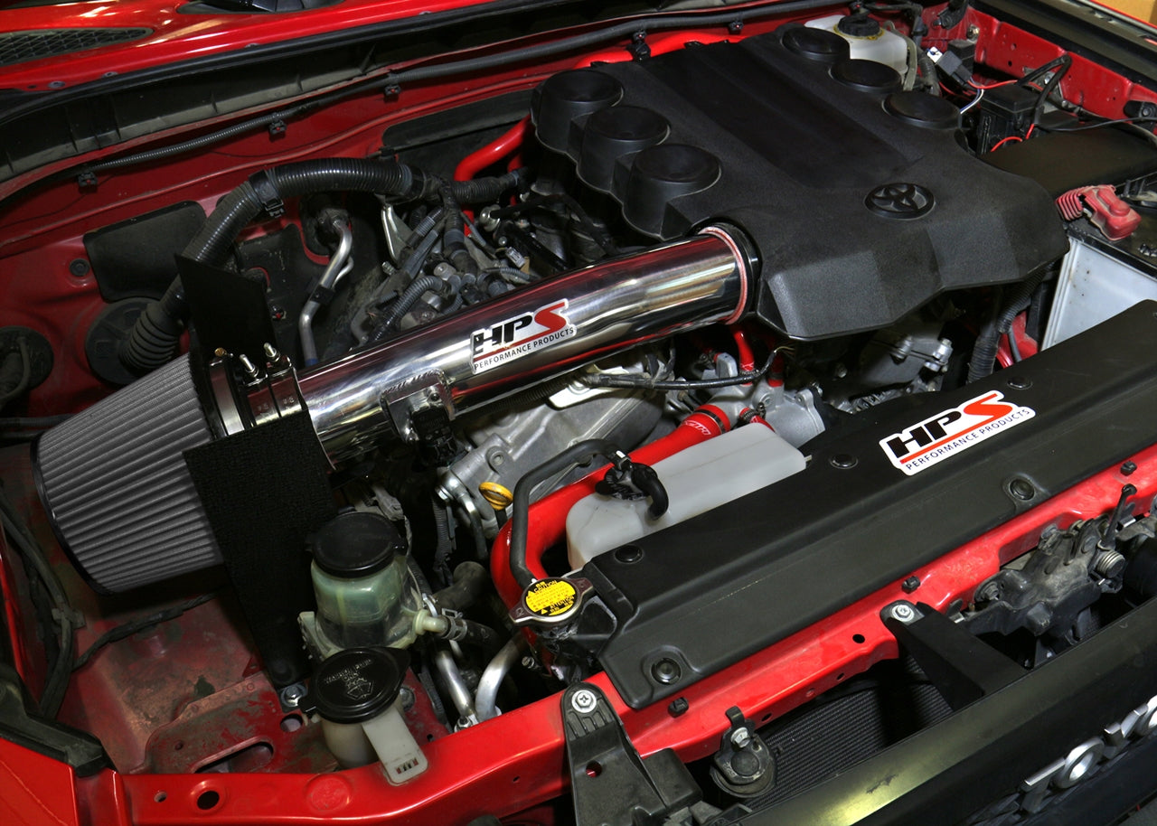 HPS Performance Air Intake Kit with Heat Shield, Polished, 10-24 Toyota 4Runner/ 10-14 FJ Cruiser 4.0L V6