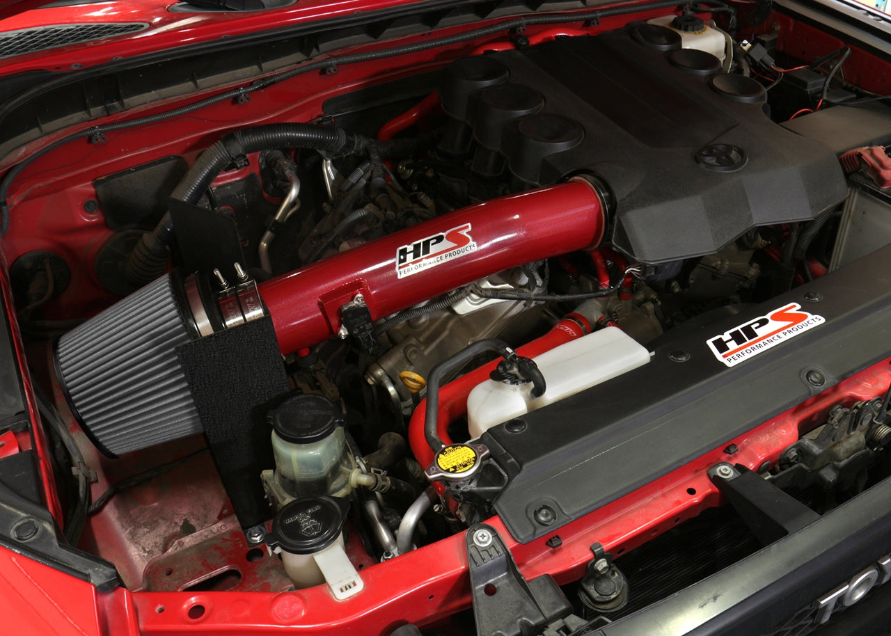 HPS Performance Air Intake Kit with Heat Shield, Red, 10-24 Toyota 4Runner/ 10-14 FJ Cruiser 4.0L V6