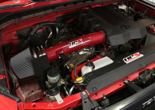 HPS Performance Air Intake Kit with Heat Shield, Red, 10-24 Toyota 4Runner/ 10-14 FJ Cruiser 4.0L V6