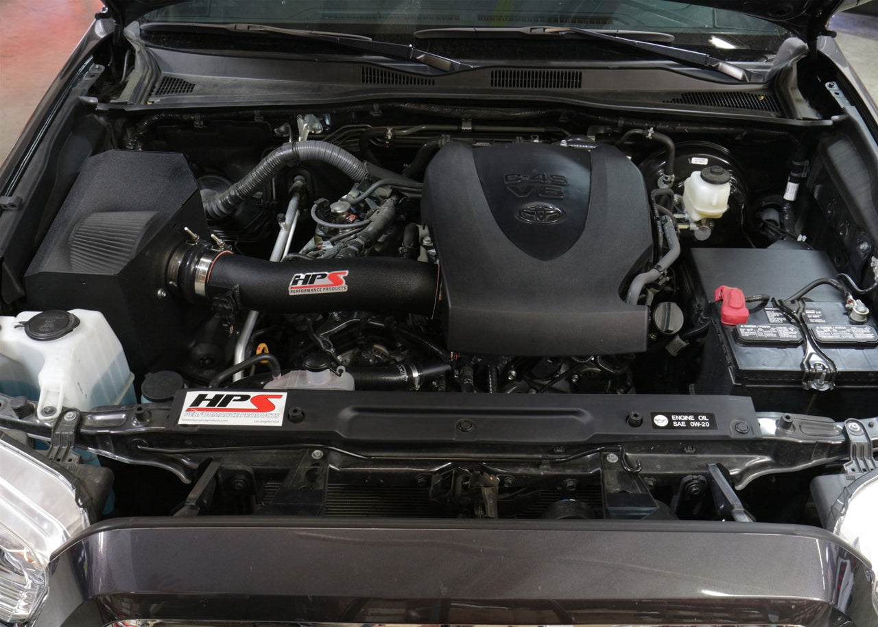HPS Performance Air Intake Kit with Heat Shield, Black, 2016-2023 Toyota Tacoma 3.5L V6