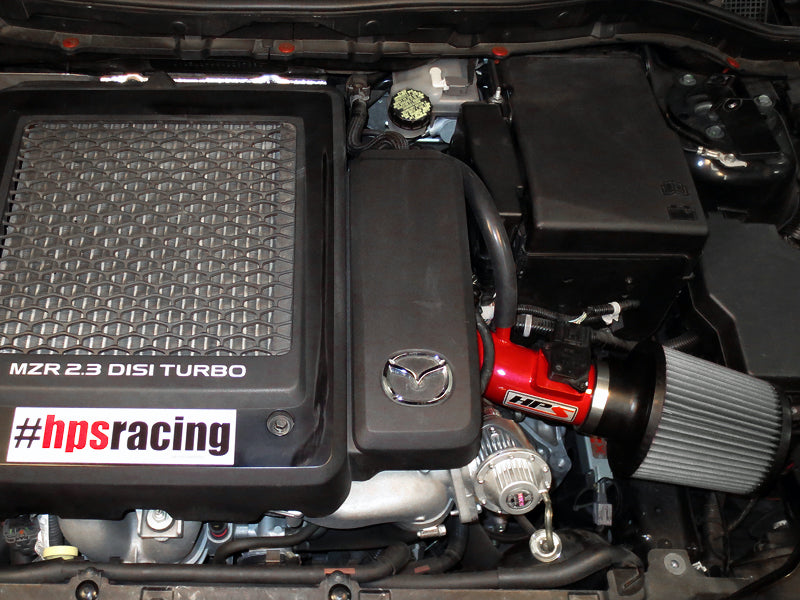 HPS Performance Air Intake Kit, Red, 2007-2013 Mazda Mazdaspeed 3 2.3L Turbo