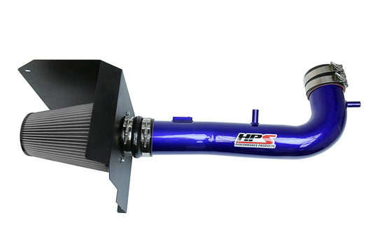 HPS Performance Air Intake Kit with Heat Shield Blue 827-603BL