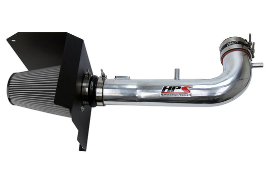 HPS Performance Air Intake Kit with Heat Shield Polished 827-603P