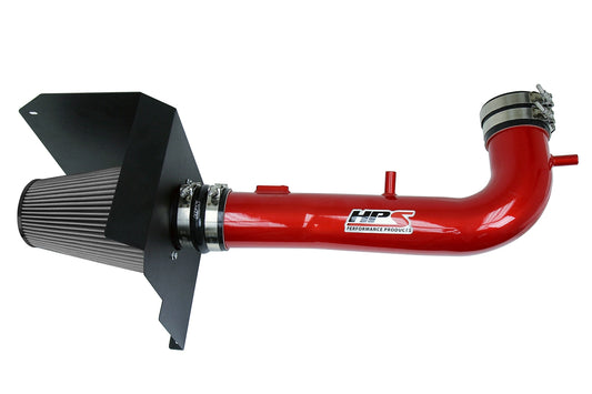 HPS Performance Air Intake Kit with Heat Shield Red 827-603R