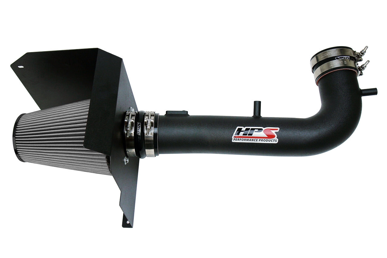 HPS Performance Air Intake Kit with Heat Shield Black 827-603WB