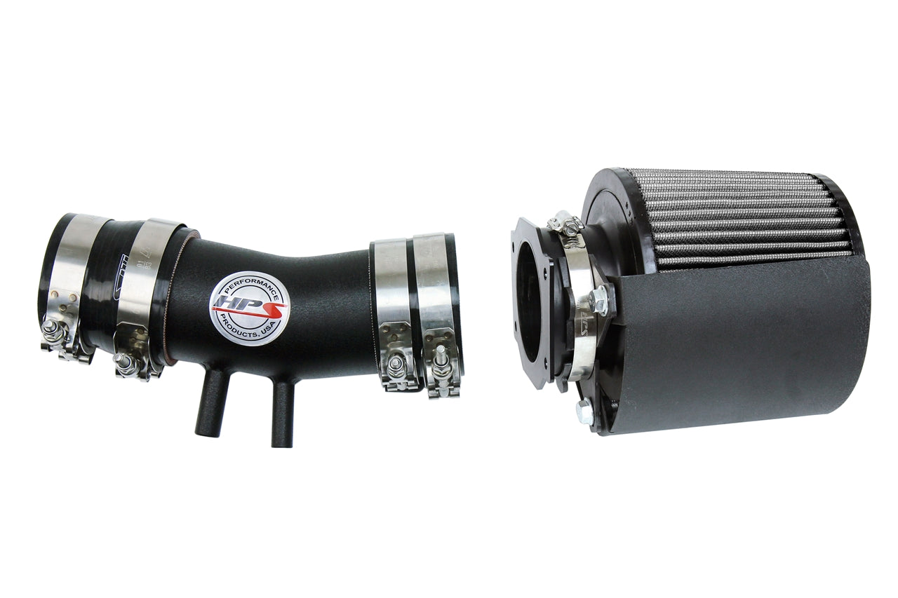 HPS Performance Air Intake Kit with Heat Shield Black 827-604WB