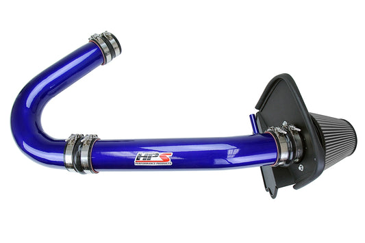 HPS Performance Air Intake Kit with Heat Shield Blue 827-624BL