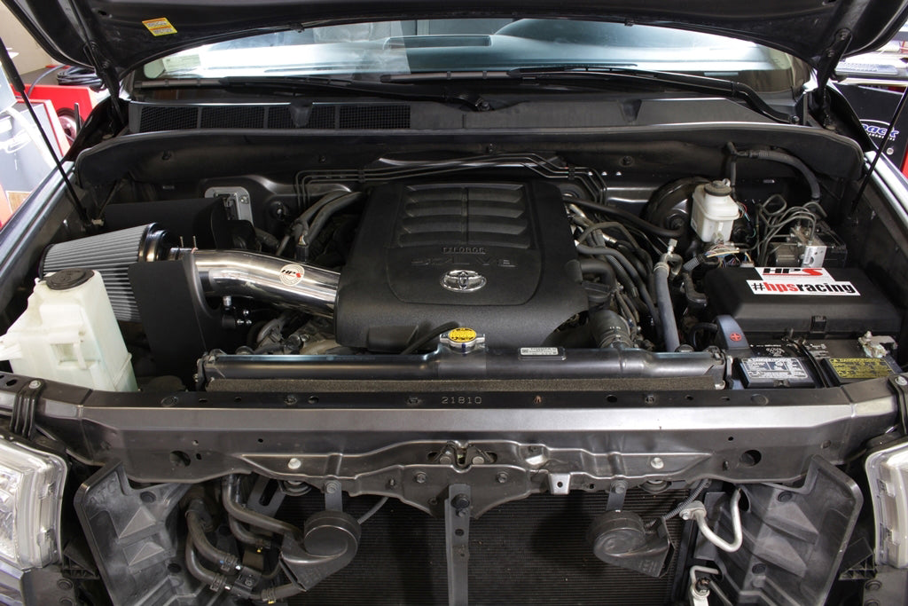 HPS Performance Air Intake Kit with Heat Shield, Polished,  08-11 Toyota Sequoia/ 07-11 Tundra 5.7L V8