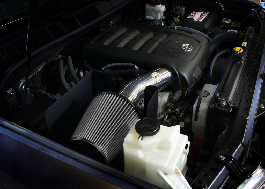 HPS Performance Air Intake Kit with Heat Shield, Polished,  08-11 Toyota Sequoia/ 07-11 Tundra 5.7L V8
