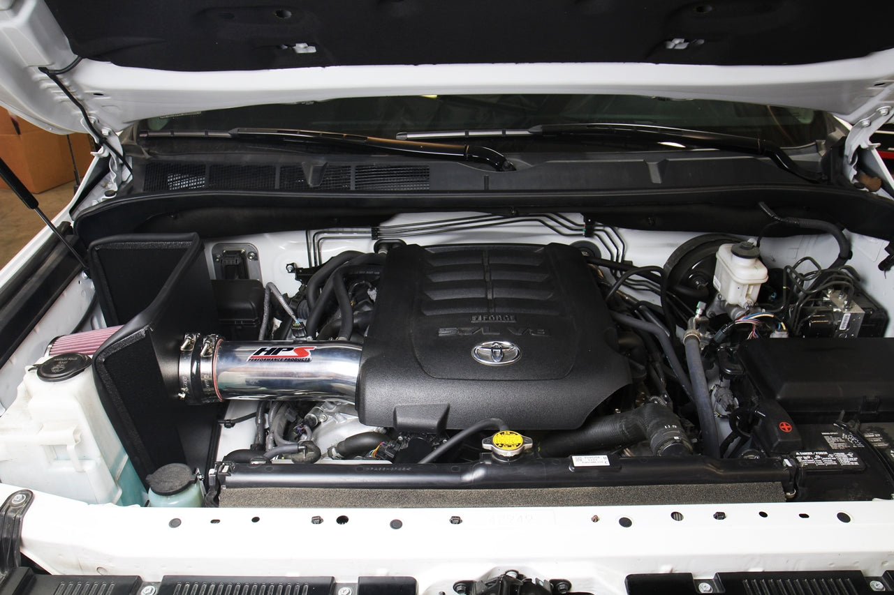 HPS Performance Air Intake Kit with Heat Shield, Polished, 2012-2019 Toyota Tundra 5.7L V8