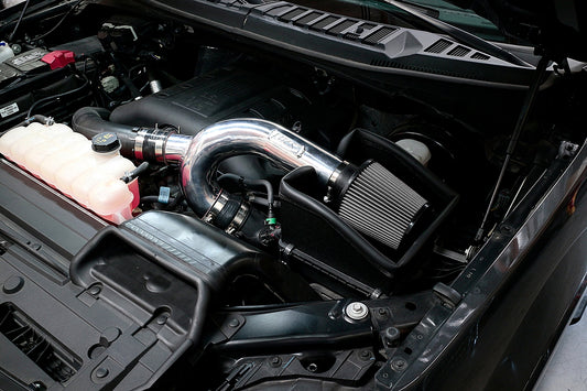 HPS Performance Air Intake Kit with Heat Shield, Red, 2015-2016 Ford F-150 2.7L/3.5L Ecoboost Turbo