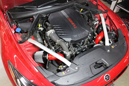 HPS Performance Air Intake Kit with Heat Shield, Polished, Kia Stinger 3.3L V6 Twin Turbo (2018-2024), 827-672P