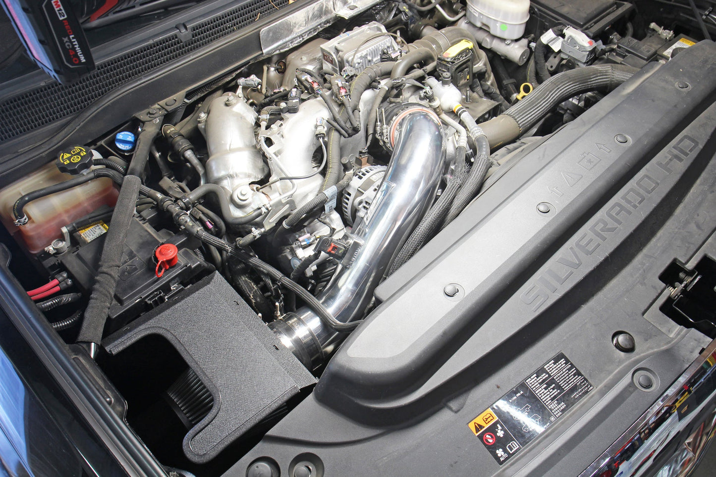 HPS Performance Air Intake Kit with Heat Shield, Polished, 827-674P