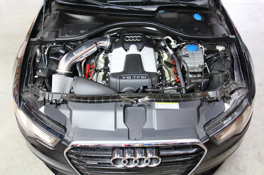 HPS Performance Air Intake Kit with Heat Shield, Polished, Audi A6/A7 Quattro 3.0L Supercharged [C7] (2012-2015)
