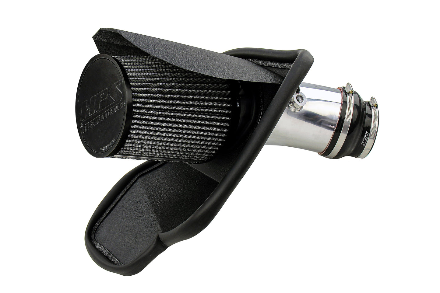 HPS Performance Air Intake Kit with Heat Shield, Polished, 2019-2023 Dodge Charger SRT Hellcat 6.2L V8 Supercharged