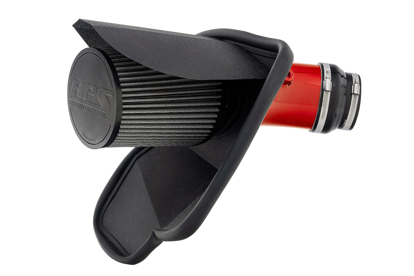 HPS Performance Air Intake Kit with Heat Shield, Red, 2019-2023 Dodge Charger SRT Hellcat 6.2L V8 Supercharged