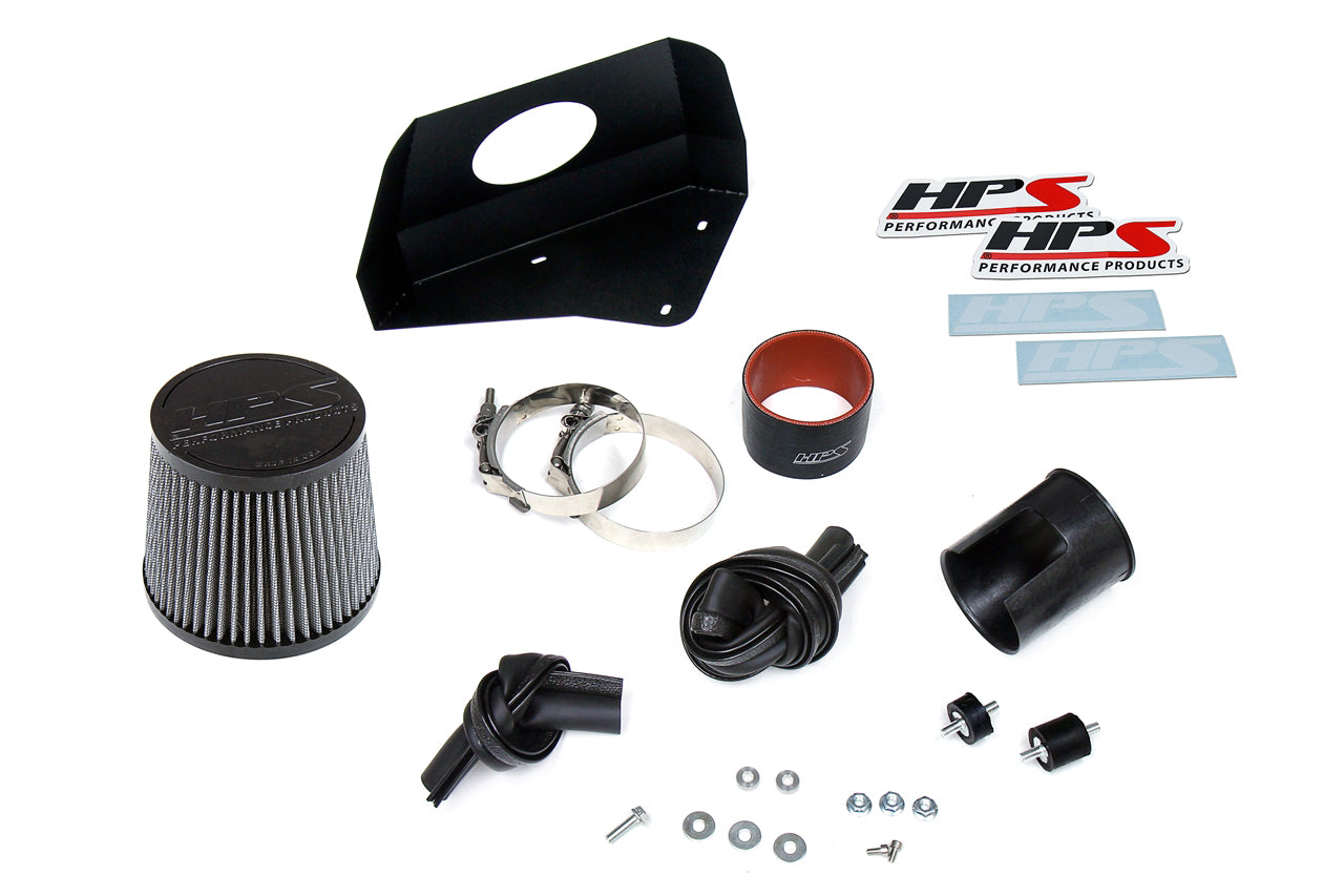 HPS Performance Air Intake Kit with Heat Shield, Red, 827-687R