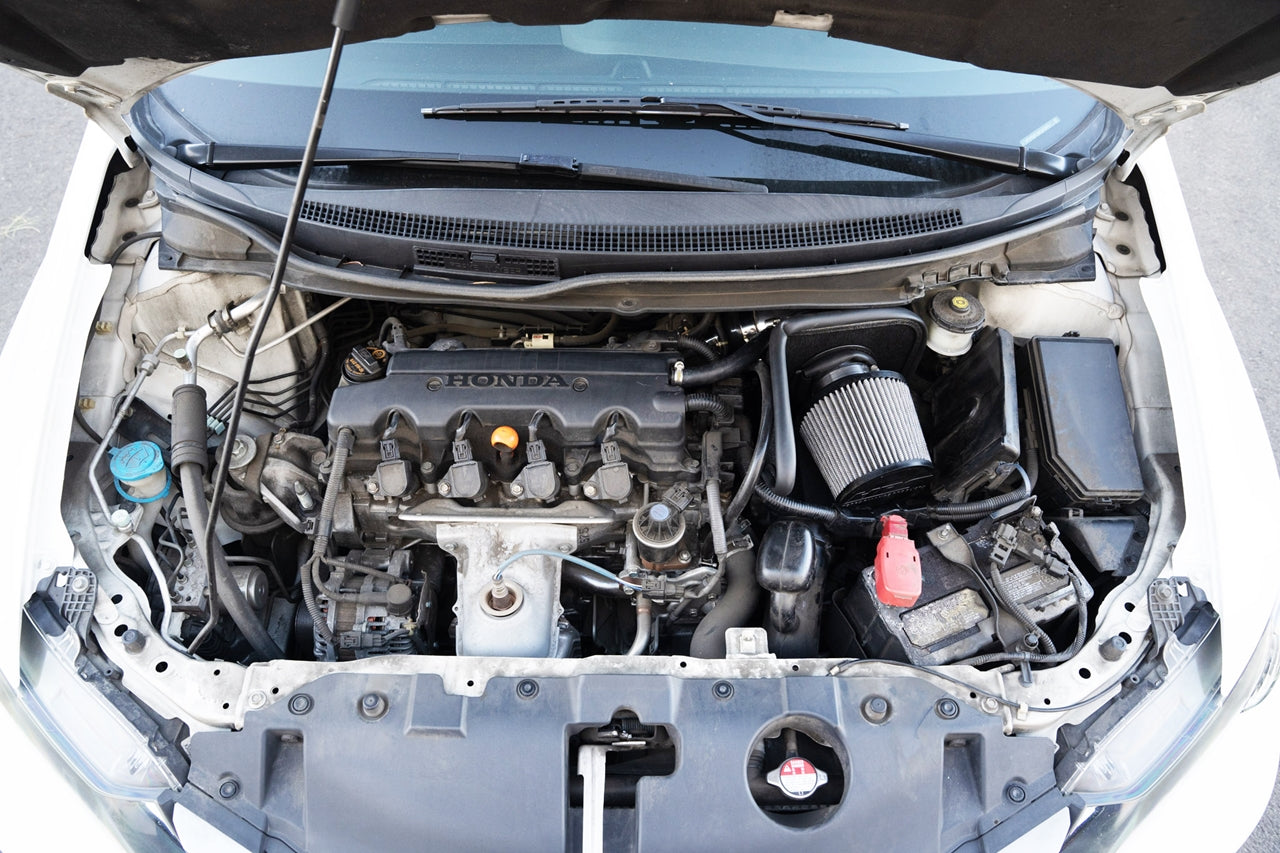 HPS Performance Air Intake Kit with Heat Shield, Polished, 2012-2015 Honda Civic 1.8L Gas