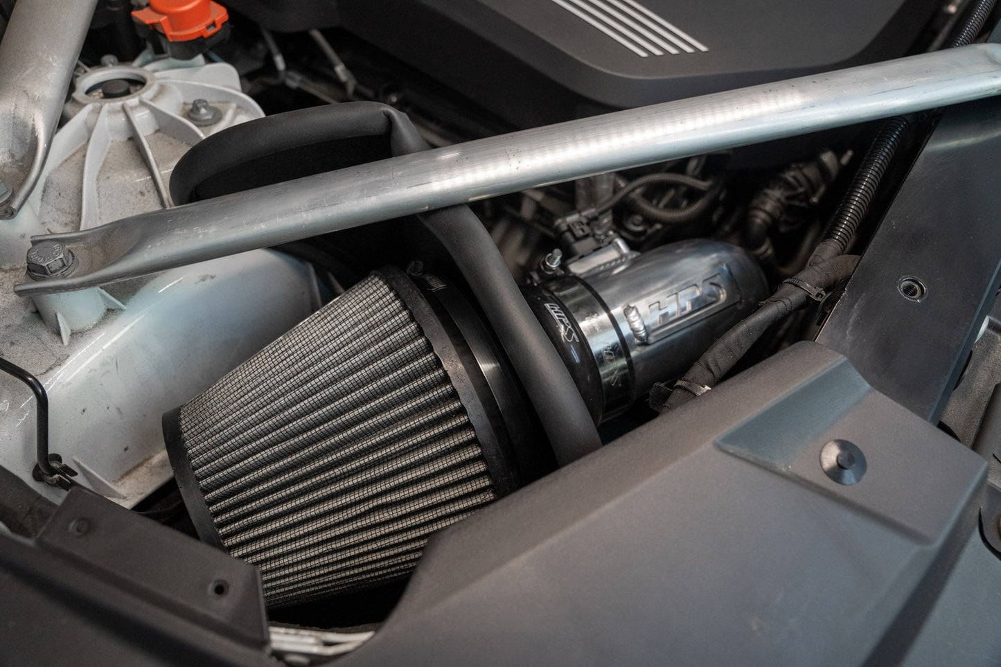 HPS Performance Air Intake Kit with Heat Shield, Red, 827-702R