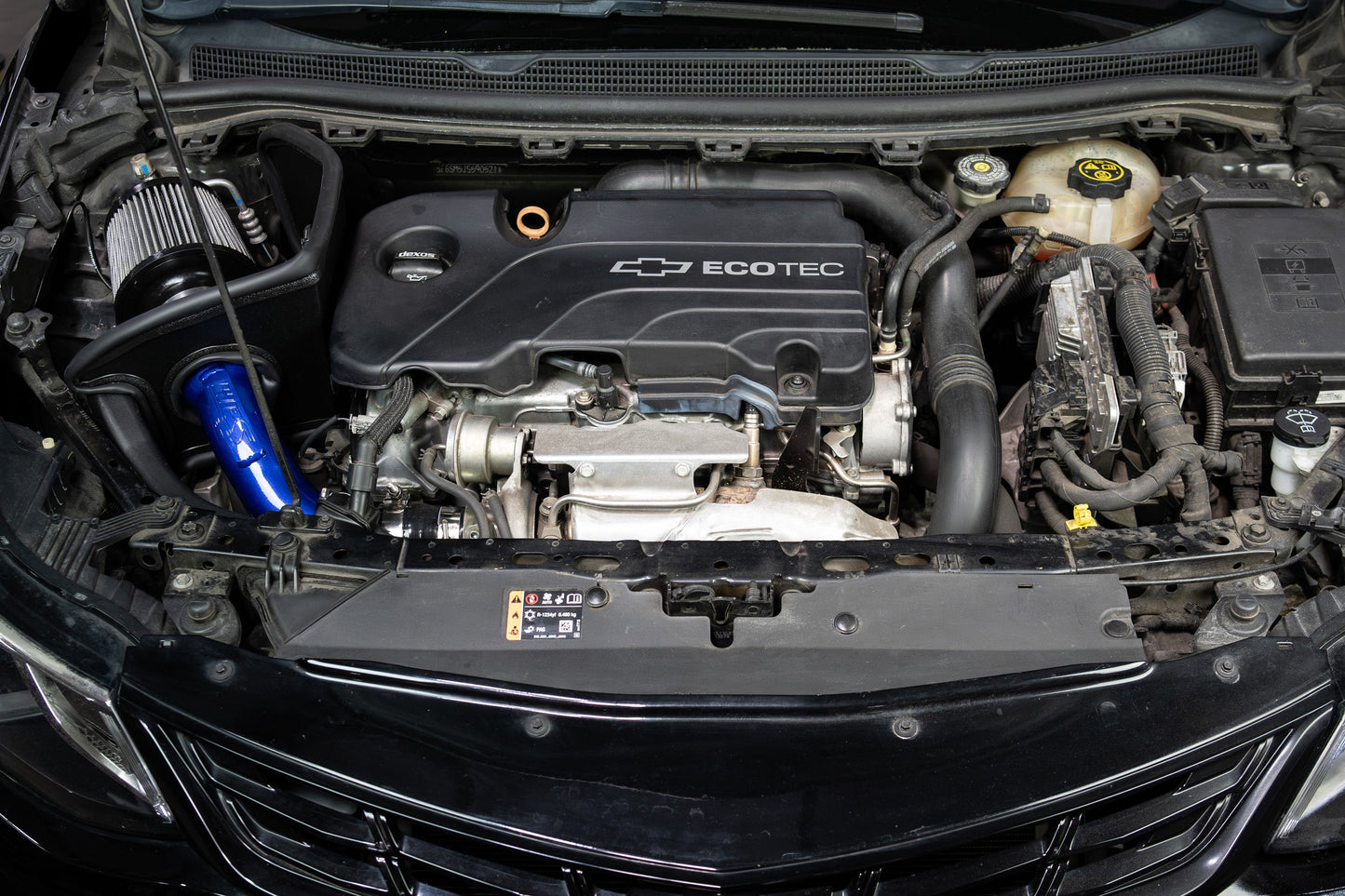 HPS Performance Air Intake Kit with Heat Shield, Blue, 2016-2019 Chevrolet Cruze 1.4L Turbo