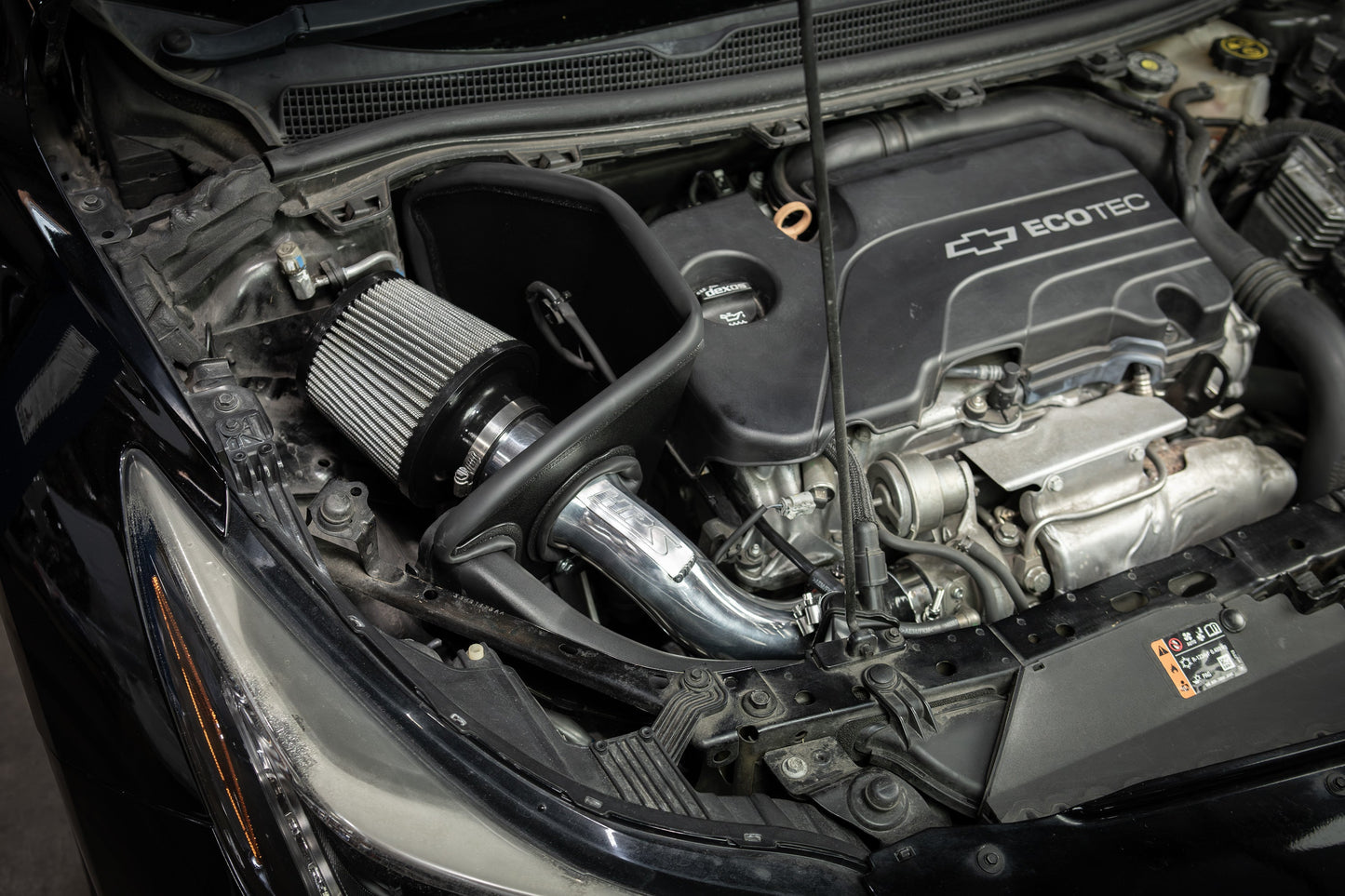 HPS Performance Air Intake Kit with Heat Shield, Polished, 2016-2019 Chevrolet Cruze 1.4L Turbo