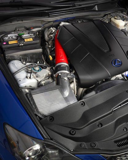 HPS Performance Air Intake Tube with Drop in Air Filter, Red, 2006-2013 Lexus IS250/ IS350 V6