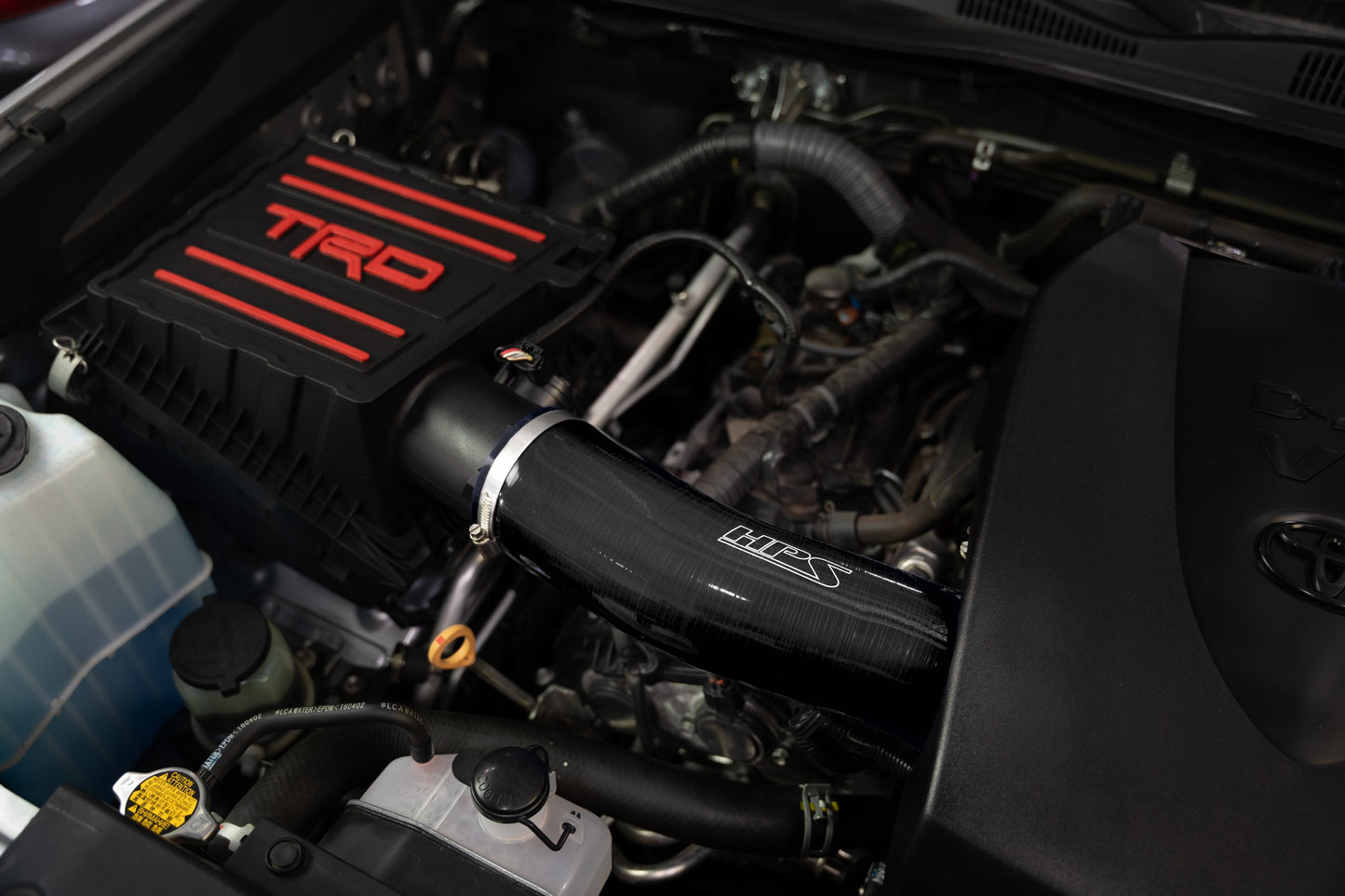 HPS Performance Silicone Air Intake Kit with Drop in Air Filter, Black, 2016-2023 Toyota Tacoma 3.5L V6