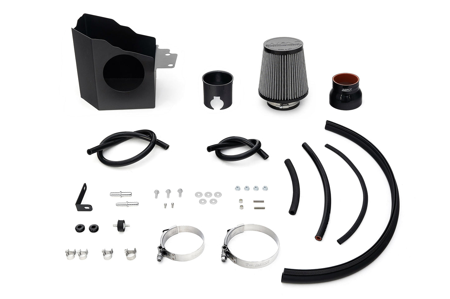 HPS Performance Air Intake Kit with Heat Shield, Black, 2017-2021 Honda Civic Type R 2.0L Turbo