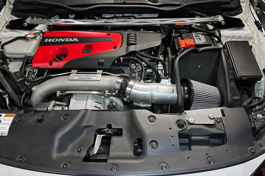 HPS Performance Air Intake Kit with Heat Shield, Red, 2017-2021 Honda Civic Type R 2.0L Turbo