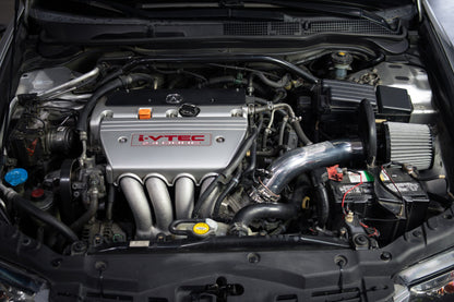HPS Performance Air Intake Kit with Heat Shield, Polished, 04-08 Acura TSX/ 03-06 Honda Accord 2.4L without MAF Sensor