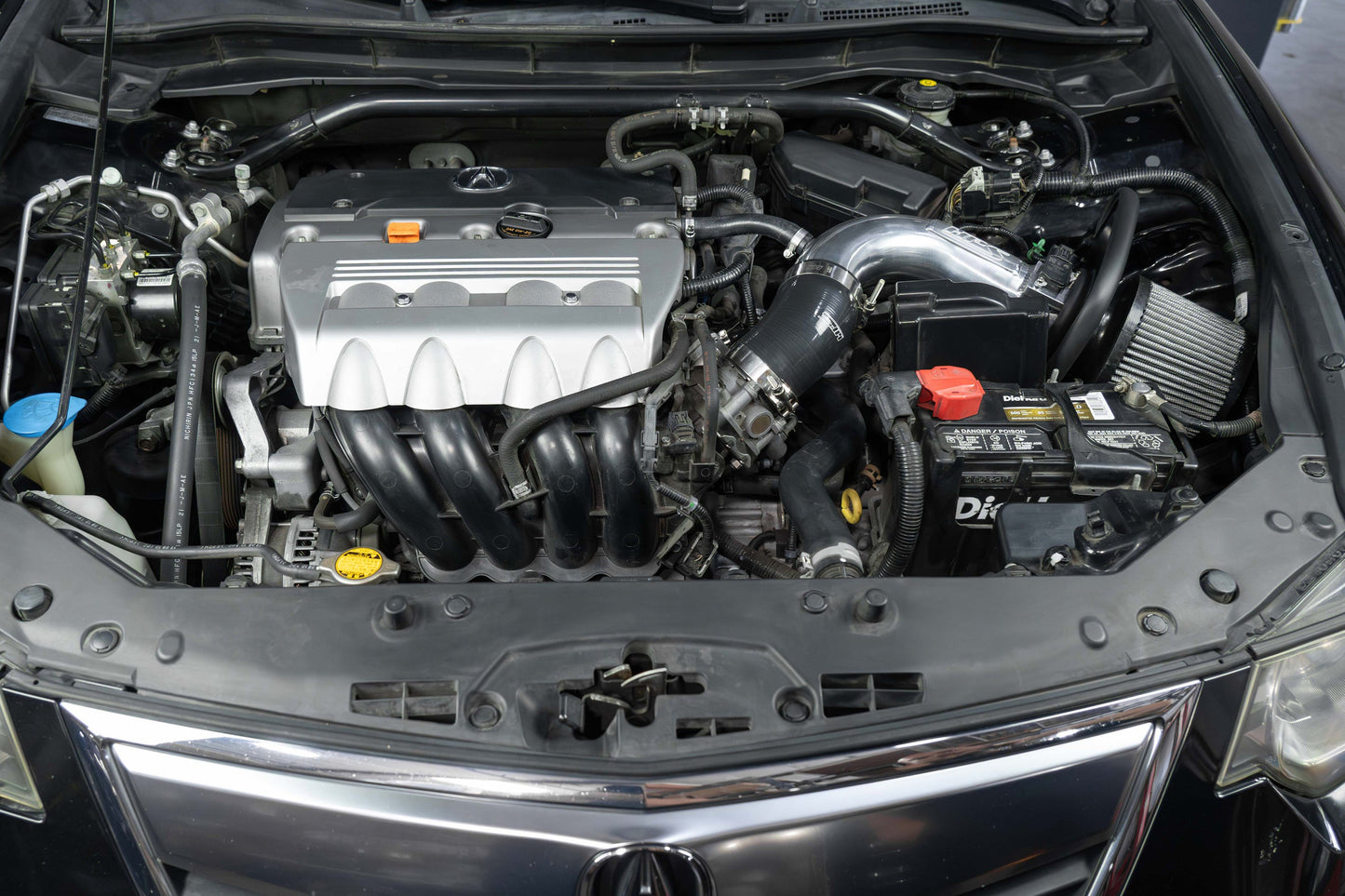 HPS Performance Air Intake Kit with Heat Shield, Polished, 09-14 Acura TSX/ 08-12 Honda Accord 2.4L