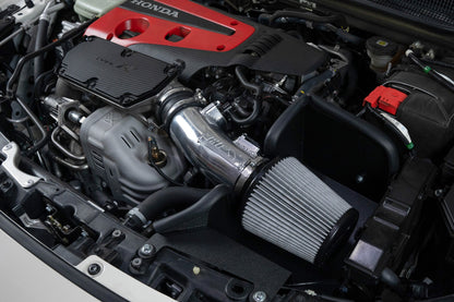 HPS Performance Air Intake Kit with Heat Shield, Polished, 24-25 Acura Integra Type S/ 23-25 Honda Civic Type R 2.0L Turbo