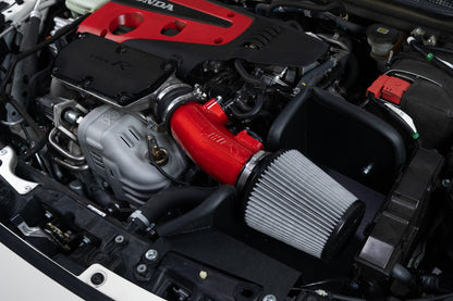 HPS Performance Air Intake Kit with Heat Shield, Red, 24-25 Acura Integra Type S/ 23-25 Honda Civic Type R 2.0L Turbo
