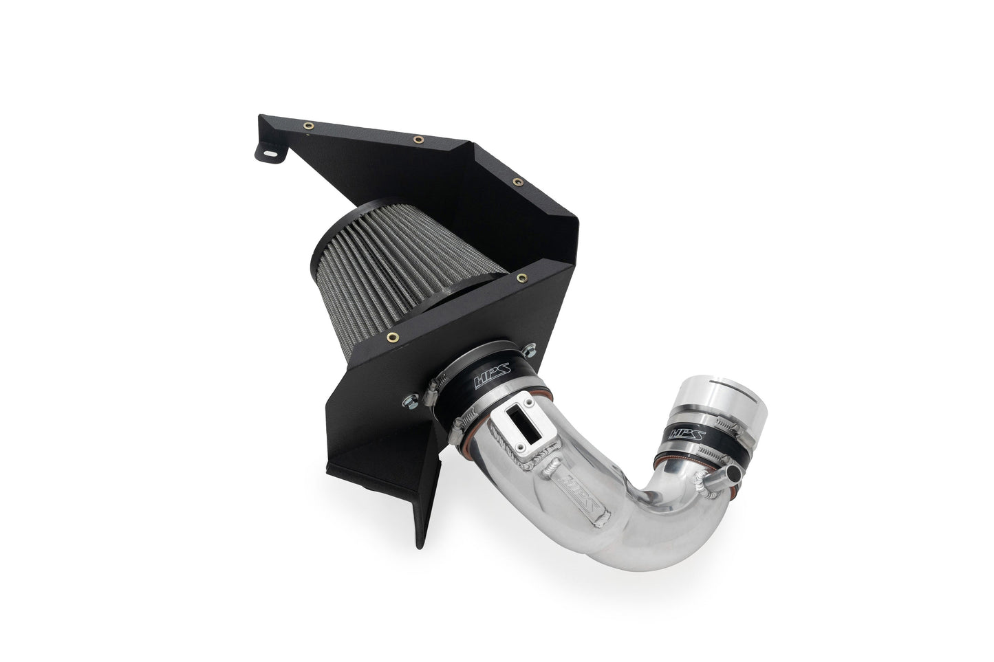 HPS Performance Air Intake Kit with Heat Shield, Polished, 827-771P